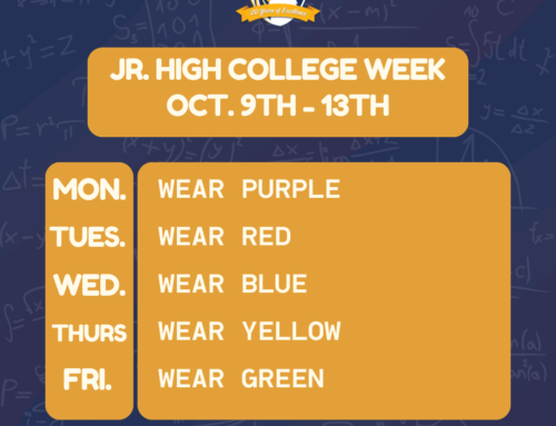 Junior High College Week: Oct. 9th-13th